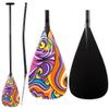 Z&J SPORT Outrigger Canoe Paddle Full Carbon, Tahiti Style OC Paddle with T-Handle, Lightweight Carbon Paddle for Waka AMA, vaa, Bent Shaft & 12 Degree Graphic Blade(WX745,47") view 1