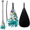 Z&J SPORT Outrigger Canoe Paddle Full Carbon, Tahiti Style OC Paddle with T-Handle, Lightweight Carbon Paddle for Waka AMA, vaa, Bent Shaft & 12 Degree Graphic Blade(HZ468,52") view 1