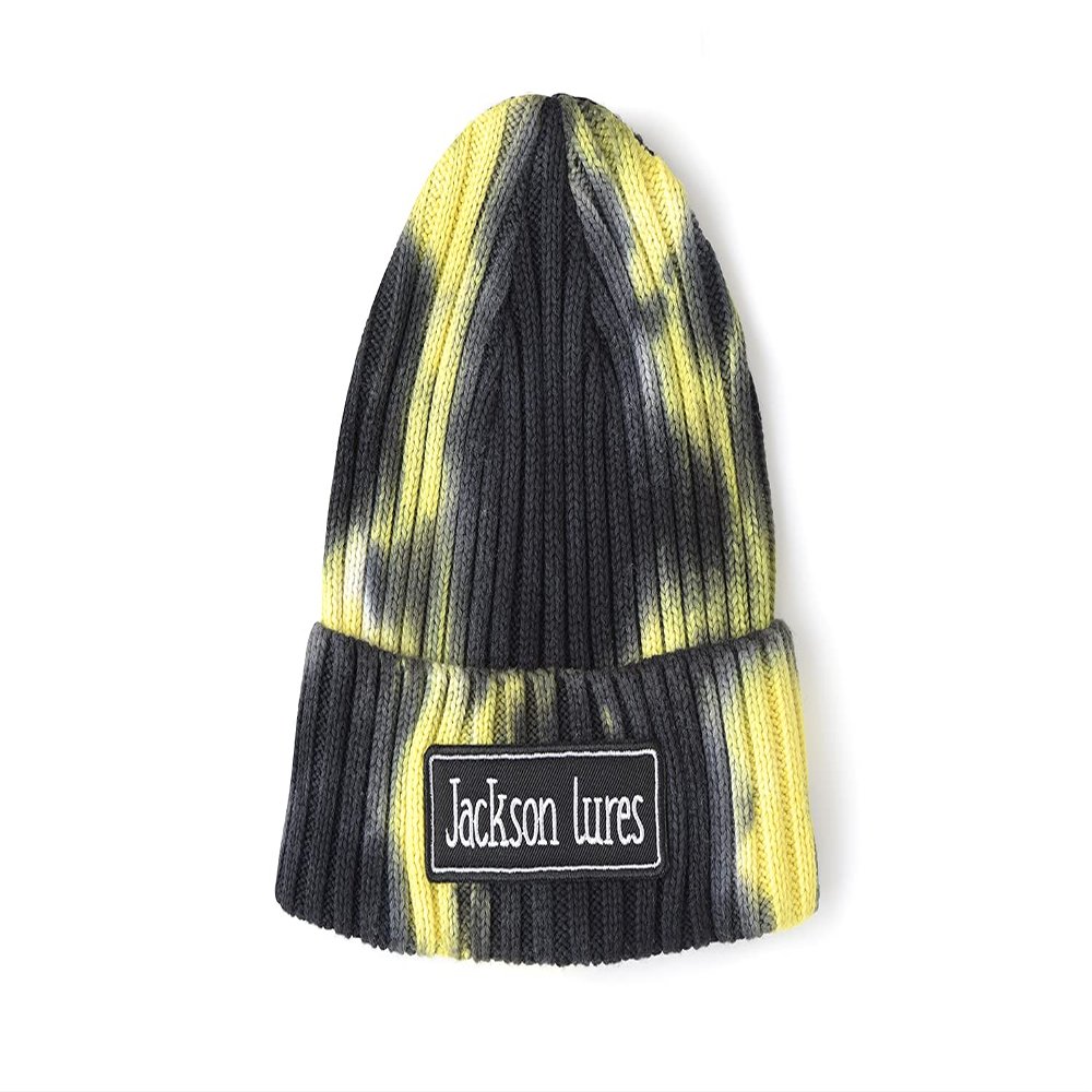 Jackson Tie Dye Beanie, Black/Yellow, One Size Fits Most