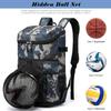TUGUAN Baseball Backpack for Adults Sports Exercise Training Softball Bat Soccer Coach Basketball Multifunctional Equipment Backpack Bags Shoe Compartment with Hook for Helmet view 3