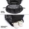 TUGUAN Baseball Backpack for Adults Sports Exercise Training Softball Bat Soccer Coach Basketball Multifunctional Equipment Backpack Bags Shoe Compartment with Hook for Helmet view 4