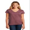 District Women's Re-Tee V-Neck DT8001-Maroon Heather-X-Small view 1
