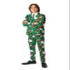 Suitmeister Boys Christmas Suit - Santa - Elves - Presents Fun Ugly X-Mas Icons Clothing - Green - Includes Blazer, Pants - Tie view 1