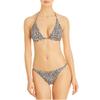 Aqua Swim Womens Animal Print Lined Swim Bottom Separates White S view 2
