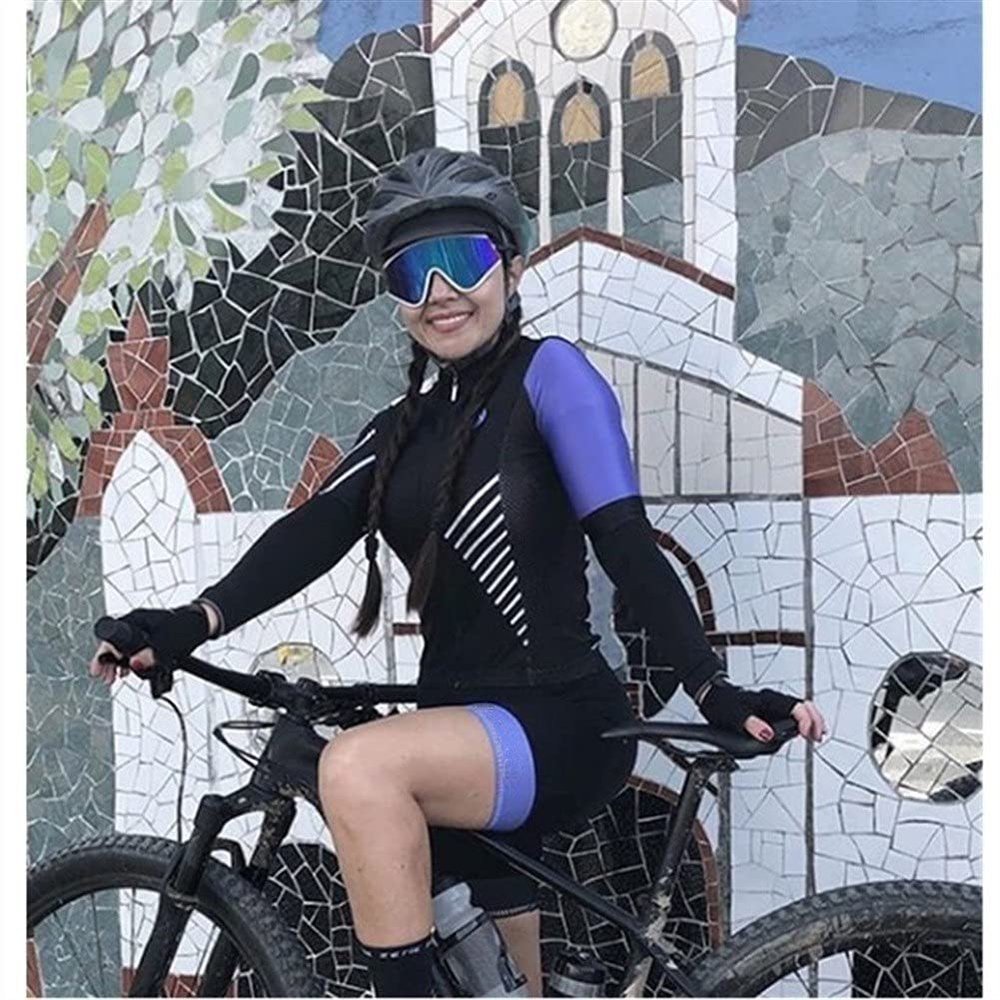 Triathlon Suit Women's Cycling Clothing Skinsuit Jumpsuit Kits Summer Bike Jersey CYTSH (Color : Skinsuit 7, Size : L)