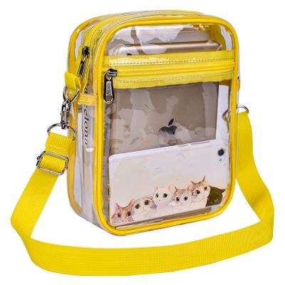 USPECLARE Clear Purse Stadium Transparent Messenger Bag Stadium Approved for Men and Women Clear CrossBody Bag