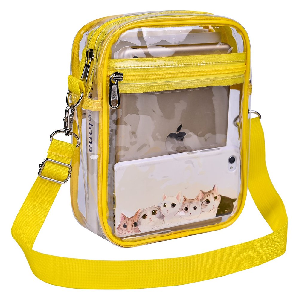 USPECLARE Clear Purse Stadium Transparent Messenger Bag Stadium Approved for Men and Women Clear CrossBody Bag