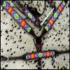 Showman Bright Beaded Southwest Cactus Design Headstall & Breast Collar Set, Average Full Size Horse view 3