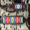 Showman Bright Beaded Southwest Cactus Design Headstall & Breast Collar Set, Average Full Size Horse view 4