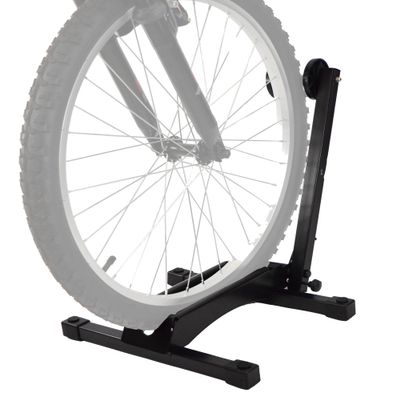 Lumintrail Indoor Compact Bike Stand for Garage on Floor - Bike Rack Perfect for Cruiser, Road and Kids Bike - Bicycle Stand Fits Front or Rear Wheels