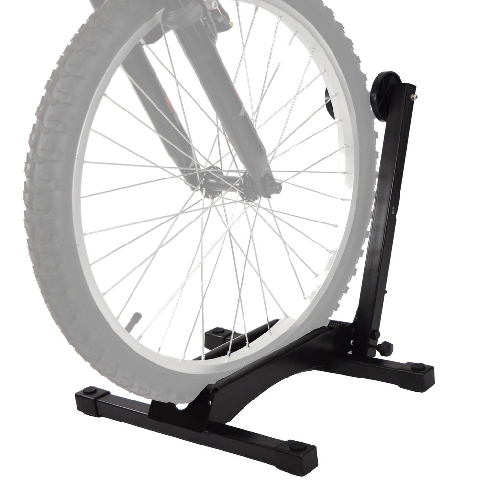 Lumintrail Indoor Compact Bike Stand for Garage on Floor - Bike Rack Perfect for Cruiser, Road and Kids Bike - Bicycle Stand Fits Front or Rear Wheels