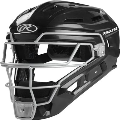 Rawlings | RENEGADE 2.0 Catcher's Helmet | Baseball | Junior (6 1/2" - 7") | Black/Silver