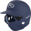 Rawlings | MACH ADJUST Batting Helmet with Extension Flap | Right Hand Batter | Senior (6 7/8" - 7 5/8") | Matte Navy view 1