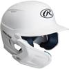Rawlings | MACH ADJUST Batting Helmet with Extension Flap | Left Hand Batter | Senior (6 7/8" - 7 5/8") | Matte White view 1