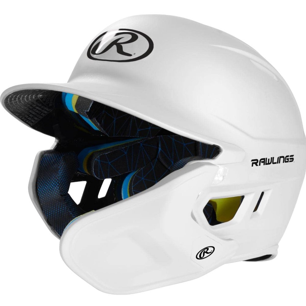 Rawlings | MACH ADJUST Batting Helmet with Extension Flap | Left Hand Batter | Junior (6 3/8" - 7 1/8") | Matte White