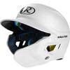 Rawlings | MACH ADJUST Batting Helmet with Extension Flap | Left Hand Batter | Junior (6 3/8" - 7 1/8") | Matte White view 1