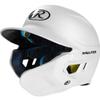 Rawlings | MACH ADJUST Batting Helmet with Extension Flap | Left Hand Batter | Junior (6 3/8" - 7 1/8") | Matte White view 2