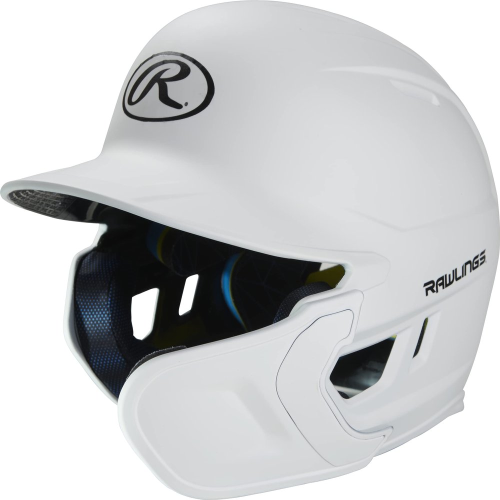 Rawlings | MACH ADJUST Batting Helmet with Extension Flap | Right Hand Batter | Senior (6 7/8" - 7 5/8") | Matte White