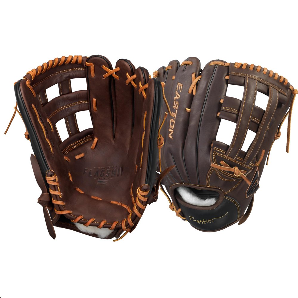 Easton | FLAGSHIP Baseball Glove | Left Hand Throw | 12.75" - H-Web | Brown/Black