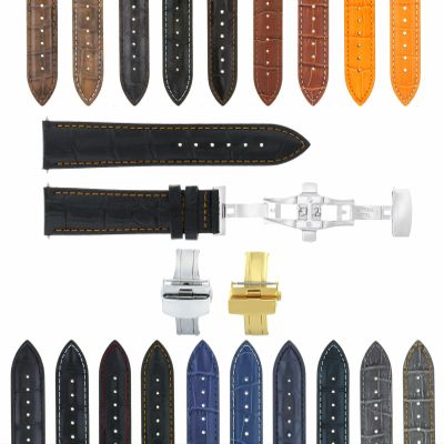 Ewatchparts 17-18-19-20-21-22-23-24MM LEATHER WATCH BAND STRAP FOR BREITLING DEPLOYMENT CLAS