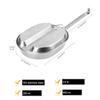 Cyellon US Military Mess Kit,Stainless Steel Camping Lunch Box with Handle,Tray Frying Pan Portable for Outdoor Camping Hiking Picnic BBQ Beach Traveing, Silver view 2