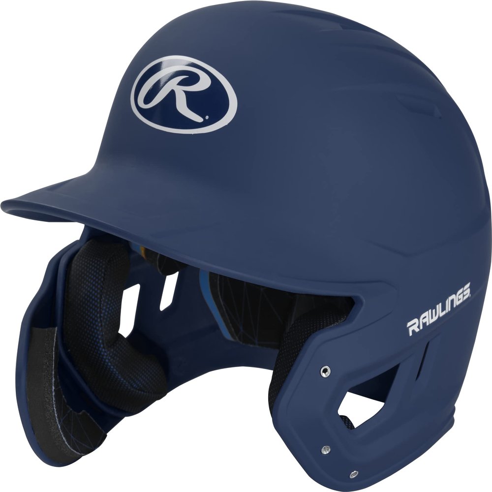 Rawlings | MACH ADJUST Batting Helmet with Extension Flap | Left Hand Batter | Senior (6 7/8" - 7 5/8") | Matte Navy