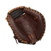 Easton | FLAGSHIP Baseball Catcher's Mitt | Right Hand Throw | 33.5" - 1-Piece Solid Web | Brown/Black view 2