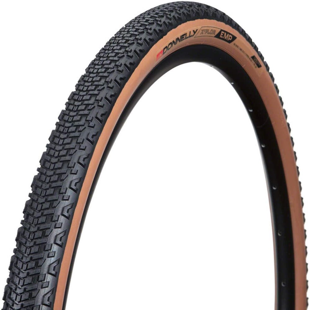 Donnelly Sports EMP Tire - 700 x 38 Tubeless Folding Black/Tan 120tpi