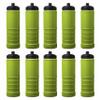 DISCOUNT PROMOS 10 Plastic Water Bottles Set, 23 oz. - Screw-On Lid, Grip Design - Lime Green view 1