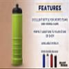 DISCOUNT PROMOS 10 Plastic Water Bottles Set, 23 oz. - Screw-On Lid, Grip Design - Lime Green view 2
