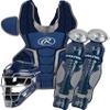 Rawlings | RENEGADE 2.0 Catcher's Set | Baseball | NOCSAE Certified | Youth Ages 12 and Under | Navy/Silver view 1