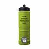 DISCOUNT PROMOS 10 Plastic Water Bottles Set, 23 oz. - Customizable Text, Logo - Screw-On Lid, Grip Design - Lime Green view 1