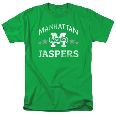 Manhattan College Official Jaspers Unisex Adult T-Shirt, Kelly Green, 4X-Large