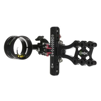 Axcel LANDSLYDE Slider Sight - Non-Dampened - with AV-41 Scope - Single Pin - .019 Green Fiber - Black Sight