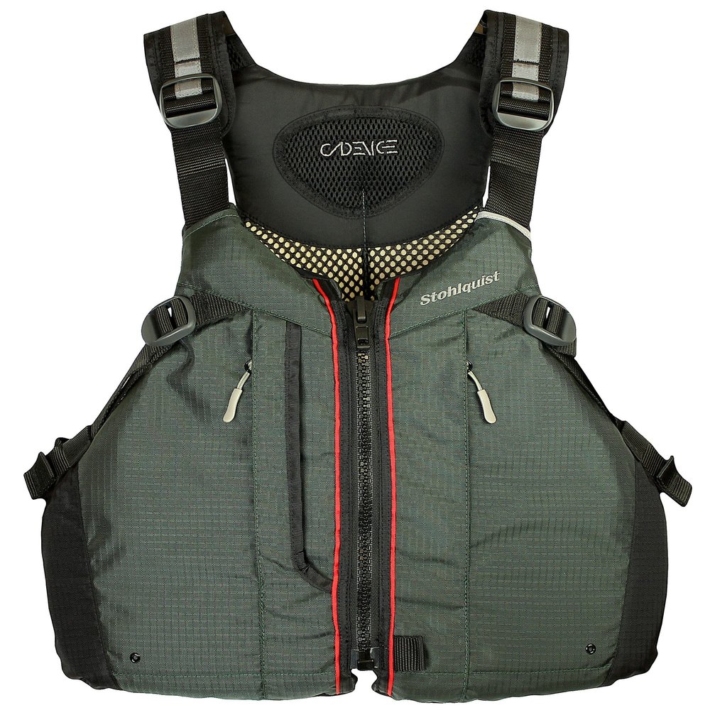 Stohlquist Men's Cadence Lifejacket, USCG Approved  Certified Type III PFD (Steel Green, Small/Medium)