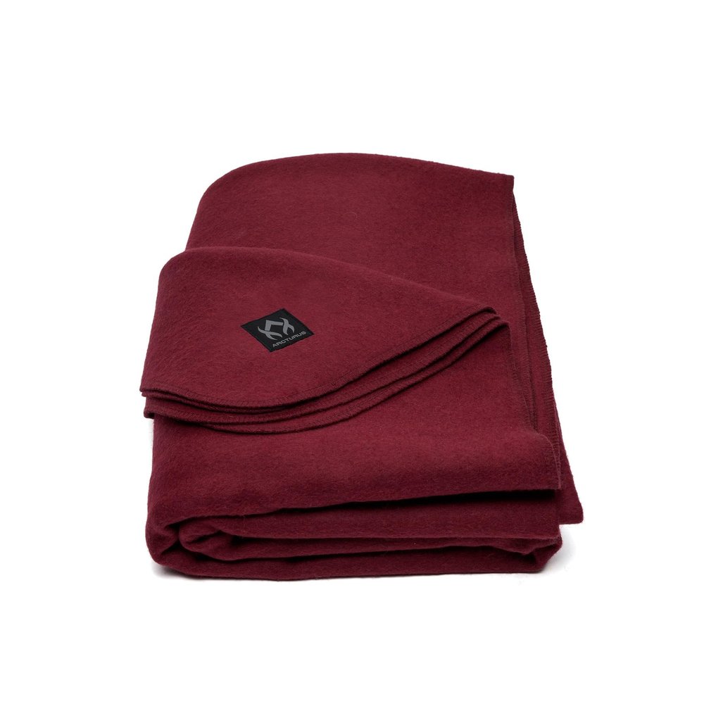 Arcturus Military Wool Blanket - Warm, Thick, Washable - Great for Outdoors, Camping, Stadium Blanket, Picnics, Travel - Car & Bushcraft Survival Kits, Large 64" x 88" 4.5 lb