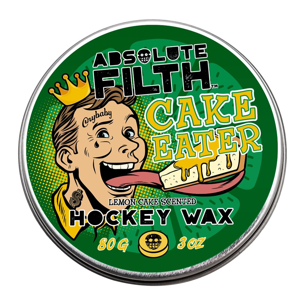 Absolute Filth Cake Eater - Lemon Pound Cake Hockey Wax - Premium Scented Stick Wax for Hockey Tape for Maximum Grip & Protection - Medium Tack for Hockey Players - Smells Amazing.