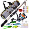Fishing Rod Kit, Multifunctional Carbon Fiber Telescopic Fishing Spinning Reel Combo Set with Fishing Reel,Line,Lure,Hooks Fishing Accessory with Carry Bag view 1