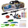 Fishing Rod Kit, Multifunctional Carbon Fiber Telescopic Fishing Spinning Reel Combo Set with Fishing Reel,Line,Lure,Hooks Fishing Accessory with Carry Bag view 2