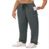 Cakulo Plus Size Pants for Women Cargo Hiking Work Golf Travel Camping Waterproof Rain Quick Dry Light Weight Pants Pockets Grey 2XL view 1