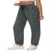 Cakulo Plus Size Pants for Women Cargo Hiking Work Golf Travel Camping Waterproof Rain Quick Dry Light Weight Pants Pockets Grey 2XL view 2