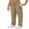 Cakulo Plus Size Pants for Women Cargo Hiking Work Golf Travel Camping Waterproof Rain Quick Dry Light Weight Pants Pockets Khaki 3XL view 1
