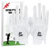 Amy Sport Mens Golf Gloves Pair Both Hands Left and Right Rain Grip Weathersof No Sweat All Weather Grips Soft Comfortable Breathable (White, X/Large) view 1