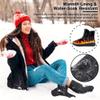Aomigoct Women Winter Snow Boots Waterproof: Dark Blue 8.5 Warm Mid Calf Boots for Women with Fur Lined - Comfortable Outdoor Slip On Booties Anti-Slip view 2