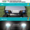 10L0L Deluxe Headlight Tail Light Kit for EZGO TXT Golf Cart, with Daytime Running Lamp High Low Beam Headlight Turn Signal Taillight Brake Hazard Flasher view 2