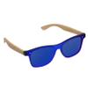 ATX OPTICAL XXL Mens Extra Large Wooden Classics Polarized Sunglasses for Big Wide Heads 155mm One Piece Lens (Bamboo Wood, Blue) view 1
