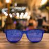 ATX OPTICAL XXL Mens Extra Large Wooden Classics Polarized Sunglasses for Big Wide Heads 155mm One Piece Lens (Bamboo Wood, Blue) view 2