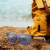 ATX OPTICAL XXL Mens Extra Large Wooden Classics Polarized Sunglasses for Big Wide Heads 155mm One Piece Lens (Bamboo Wood, Blue) view 4
