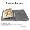 WALNEW Passport Holder for Travel, RFID Passport Cover Wallet for Women Men, PU Leather Passport Book Card Holder Case with Pen (Upgraded, Upgraded-Gray) view 3