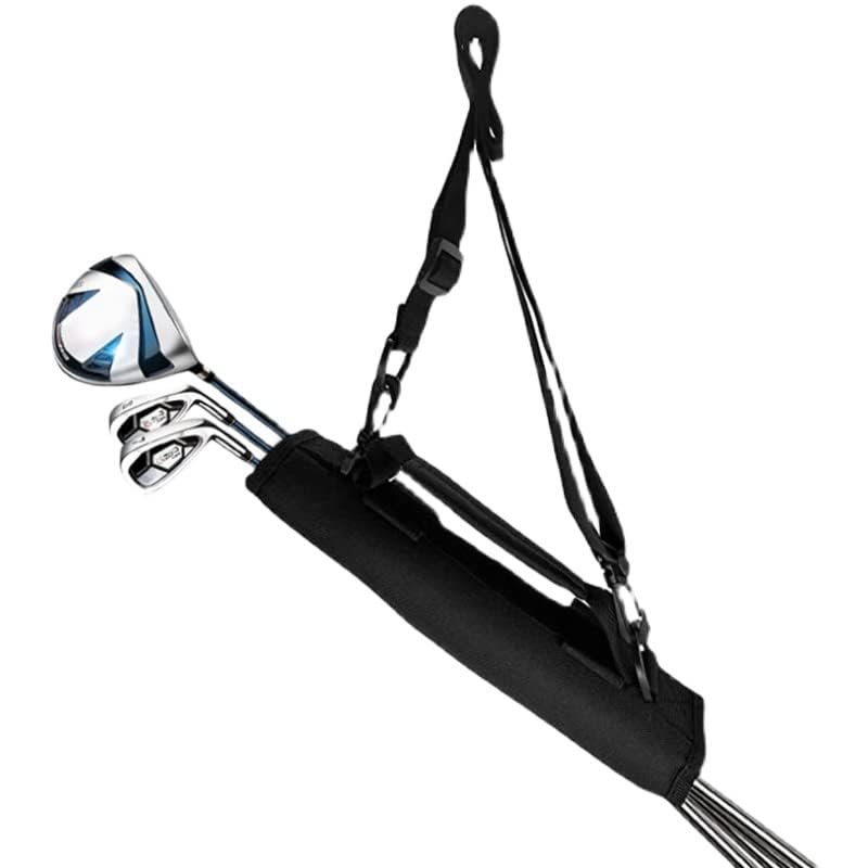 Mini Golf Club Bag Lightweight Shoulder Carrier Driving Range Practice Pack Portable Course Training Travel Case Foldable Sunday Bag Holding 3-5 Golf Clubs for Men Women Golfer
